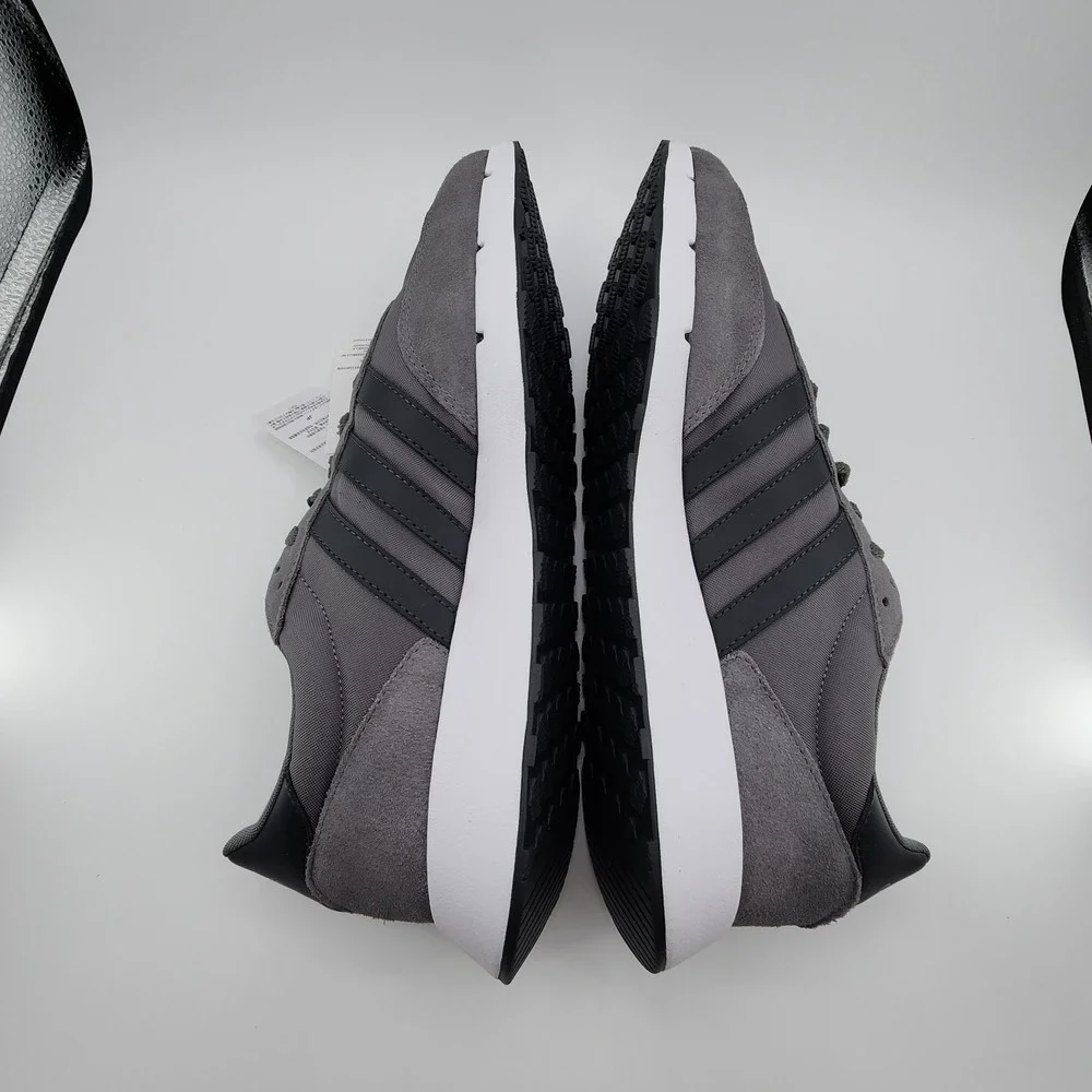 adidas Run 60s‎ 2.0 Shoes Mens 12.5 Grey Four Carbon Running Sneaker GX1740 NEW